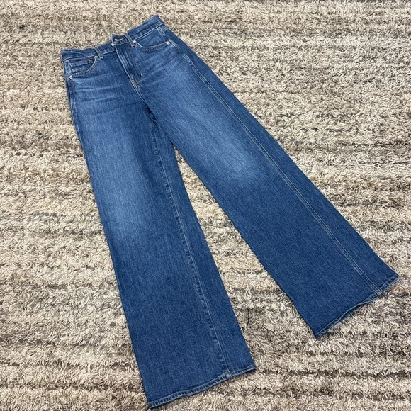 Veronica Beard Taylor wide leg relaxed, fit high-rise jeans size 25 - Picture 11 of 11
